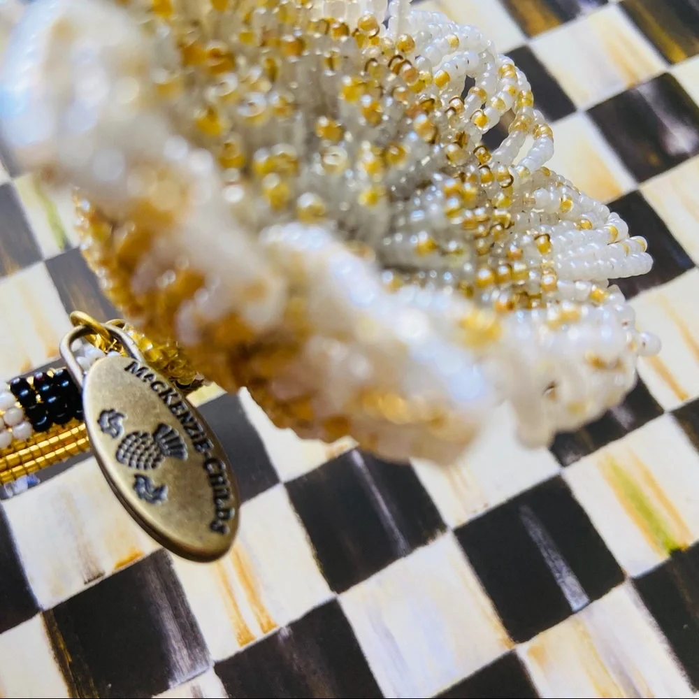 New MacKenzie-Childs napkin ring gold - Picture 9 of 9